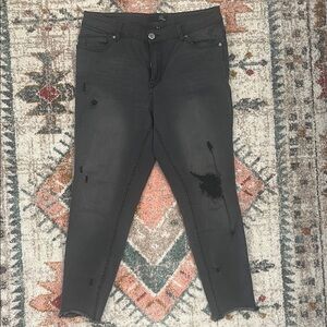 Women's Black Distressed Jeans